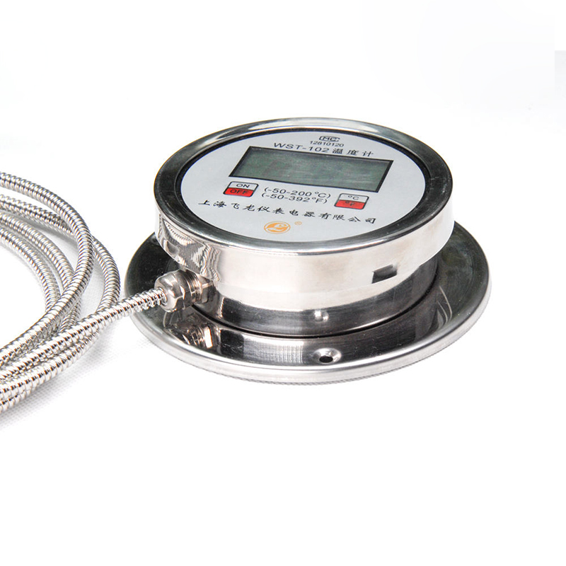 Termómetro de pantalla digital de alta precisión Termómetro radial K-Type Pt100 Termómetro digital de manguera flexible de acero inoxidable